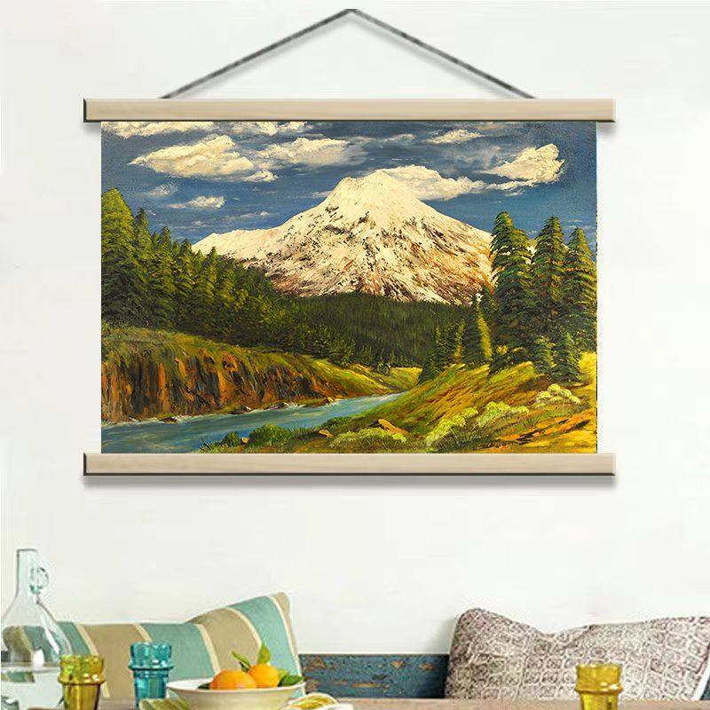 梵高大山大海小镇装饰画客厅沙发挂画餐厅电表箱挂轴画北欧油画,家居饰品,现代装饰画,淘宝优惠券,粉丝福利购,淘宝优惠卷