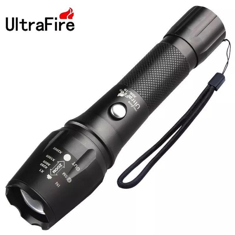 工厂强光手电筒伸缩变焦直充T6超亮远射M多功能户外家用铝合金