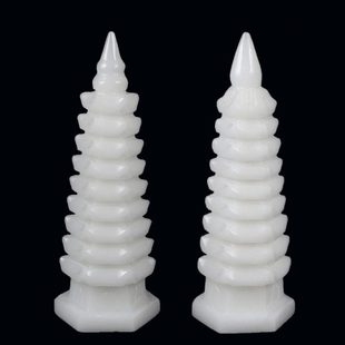 汉白玉文昌塔摆件 汉白玉文昌塔 家居用品摆件