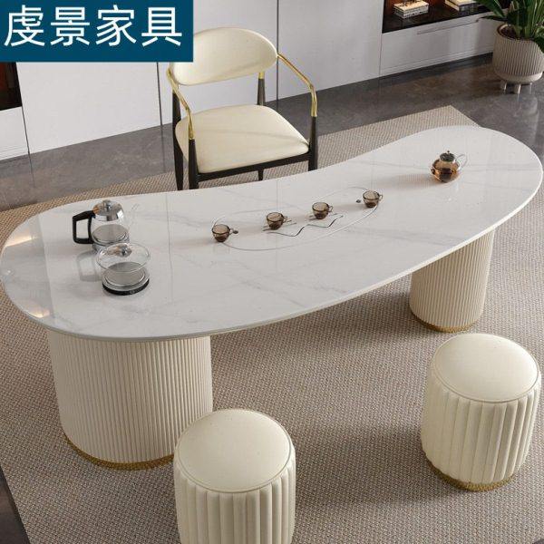 岩板茶桌椅组合自动烧水壶一体茶桌简约现家用客厅阳台泡茶台桌,商业/办公家具,茶台/茶桌,淘宝优惠券,粉丝福利购,淘宝优惠卷