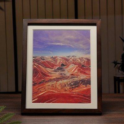 铜雕画《秀丽丹霞（桌面）》书房办公室 摆台装饰画 张掖丹霞地貌,家居饰品,其他装饰画,淘宝优惠券,粉丝福利购,淘宝优惠卷