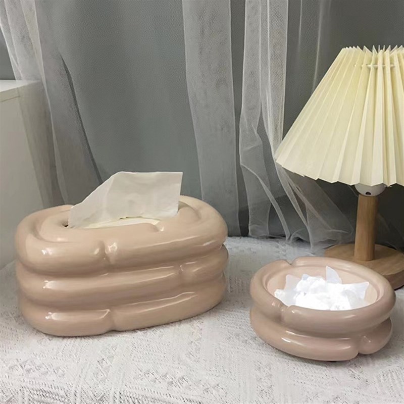 现代简约电镀陶瓷纸巾盒客厅茶几餐桌卧室艺术陶瓷抽纸Z盒趣味家