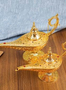 阿拉丁酒a壶神灯创意许愿灯覆古乔迁大小号礼物家居客W厅摆件工艺