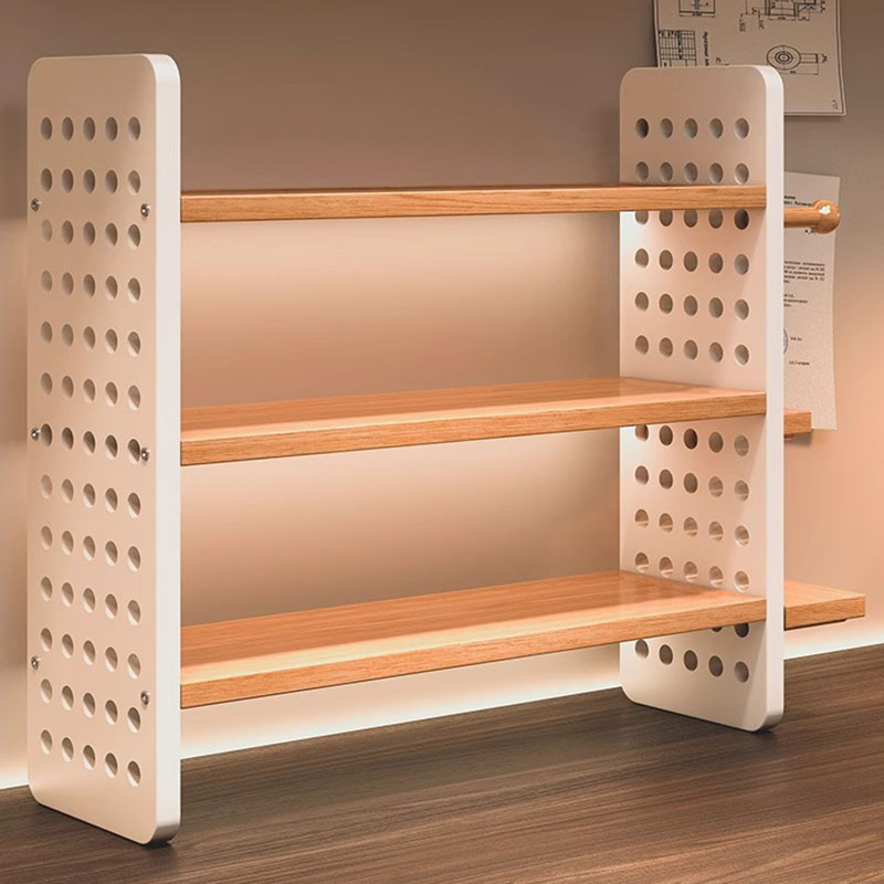 桌面多层大容量置物架桌上书架分层储物架书桌上洞洞W板收纳展示