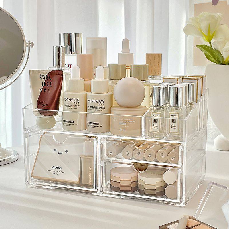 化妆品收纳盒高级高颜值亚克力桌面收纳多层架子置物架宿舍ins风,收纳整理,桌面收纳盒,淘宝优惠券,粉丝福利购,淘宝优惠卷