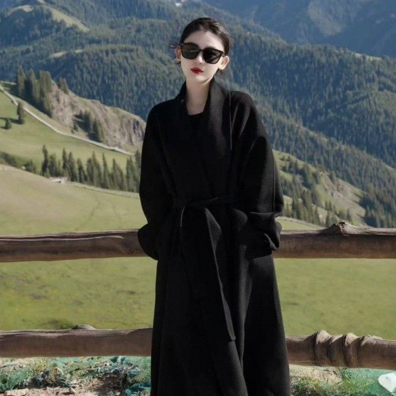 双面羊毛大衣女2024年秋冬新款毛羊绒毛高级显瘦气质高端秋冬加厚