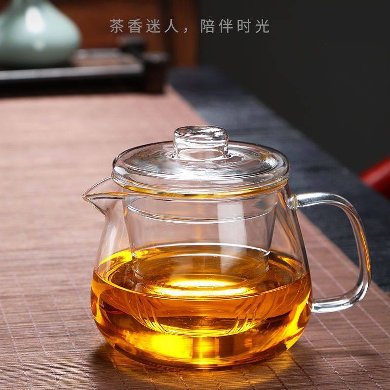 玻璃泡茶壶耐高温功夫茶具套装家用加厚煮茶器过滤透明办公室