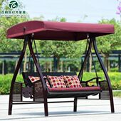 秋千休闲庭院藤阳台摇椅双人吊椅吊椅花园吊篮户外铁艺室外编
