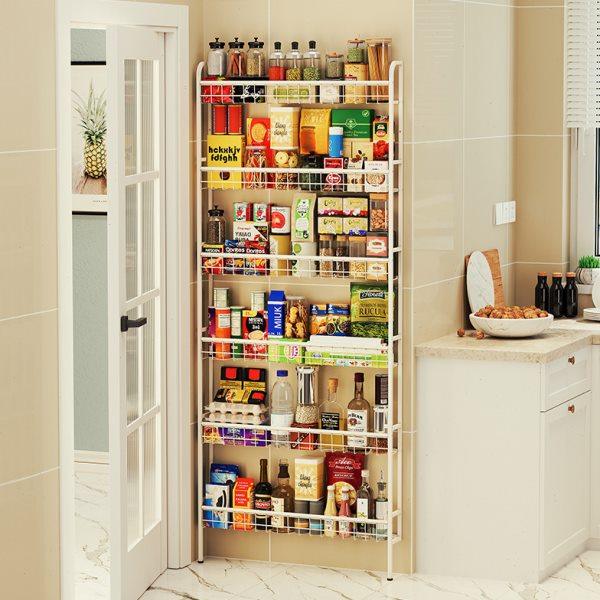 门后收纳架墙上多层省空间厨房铁艺架子置物架落地免打孔壁挂书架,厨房/烹饪用具,调料置物架,淘宝优惠券,粉丝福利购,淘宝优惠卷