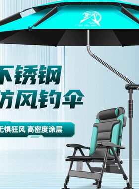 巨鳍王新型拐杖新款钓鱼钓鱼伞大钓伞户外遮阳伞专用2024雨伞太阳