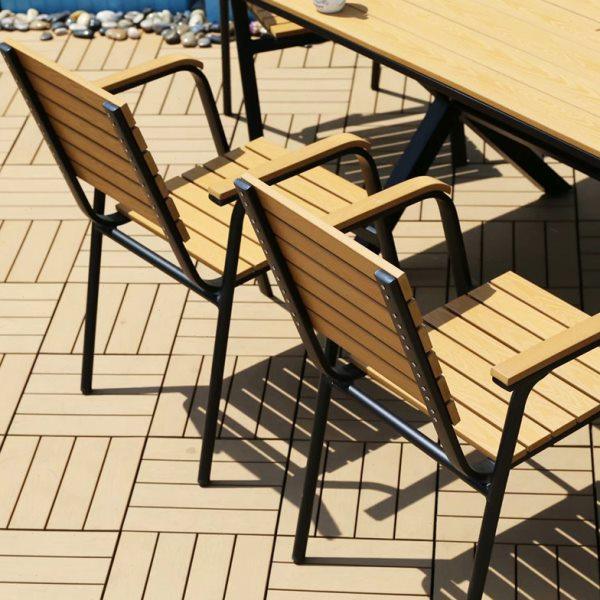 庭院凳椅子防腐塑木户外凳子单椅阳台室外休闲咖啡厅露天靠背餐椅,住宅家具,庭院凳,淘宝优惠券,粉丝福利购,淘宝优惠卷