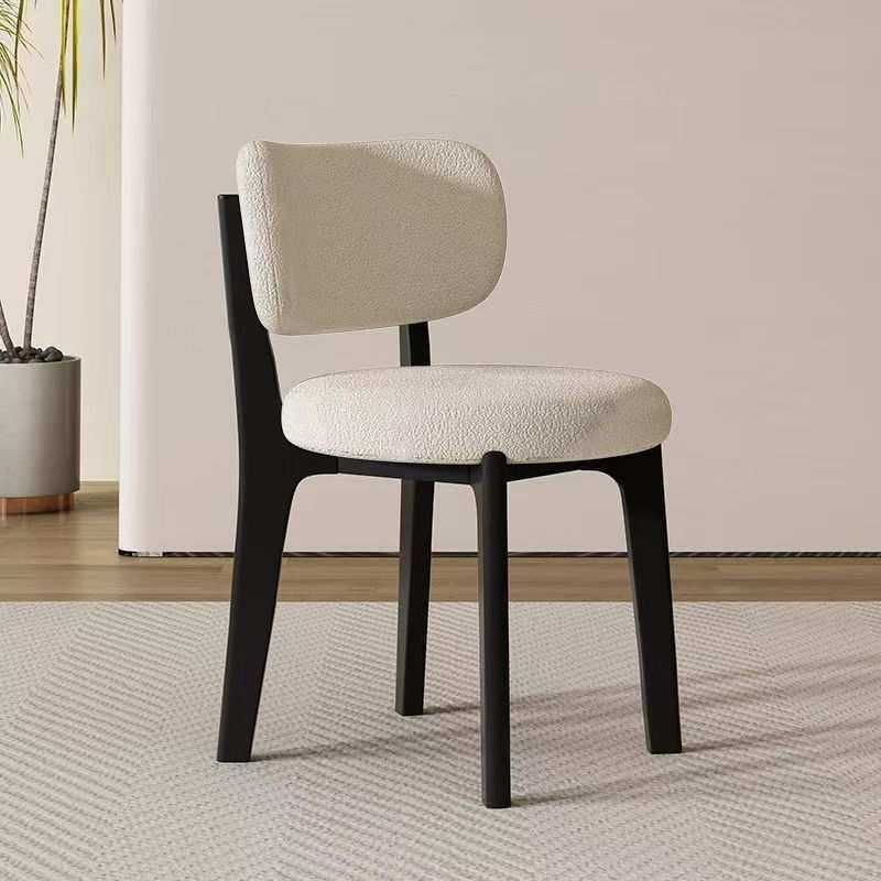 北欧意式实木餐椅家用轻奢中古设计师靠背椅子小户型餐厅餐桌椅by