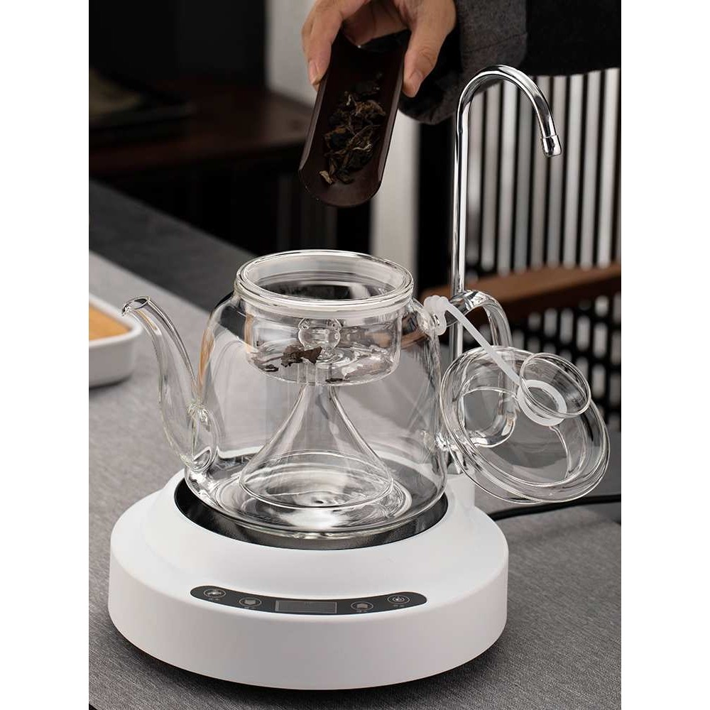 玻璃茶具套装家用自动上水电陶炉煮茶壶蒸茶器透明泡茶烧水壶