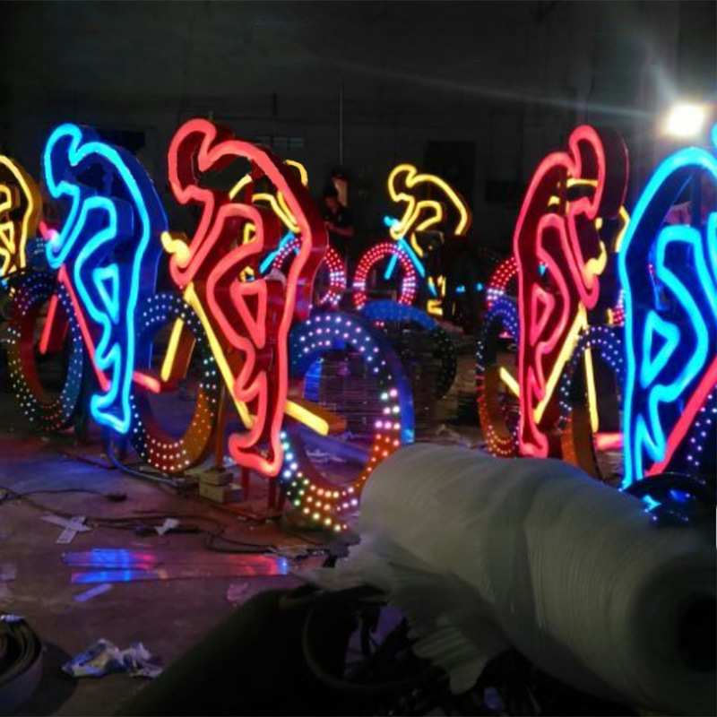 LED特色自行车动物人物造型景观灯不锈钢雕塑景观小品灯 工厂直销