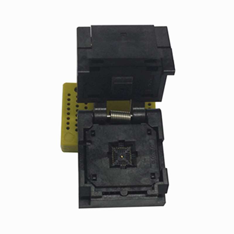 HMILU厂家QFN32-0.5翻盖弹片老化座5*5射频卡ic编程座QFN32烧录座