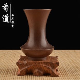 古色古香纯铜香道瓶香薰收纳瓶室内香篆工具花瓶香具空熏香道用品