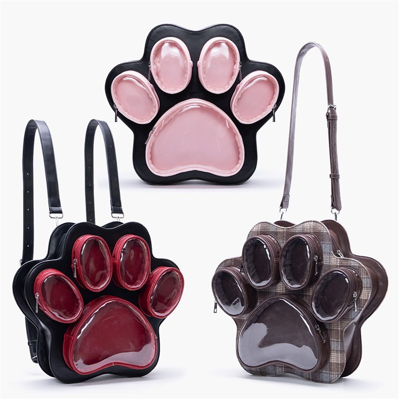 HIATUS原创多痛层狗/猫爪子痛包E娃包可爱大容量单肩斜挎背包书包