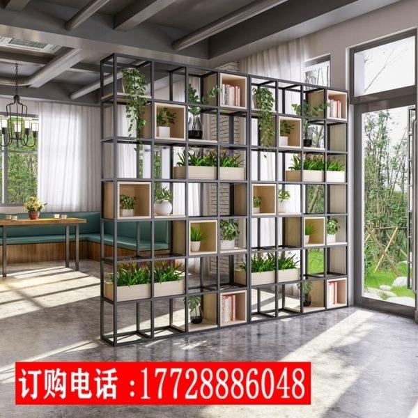 落地简约现代屏风艺术客厅办公室隔断实木书架北欧铁艺置物架收纳,商业/办公家具,办公屏风/隔断,淘宝优惠券,粉丝福利购,淘宝优惠卷