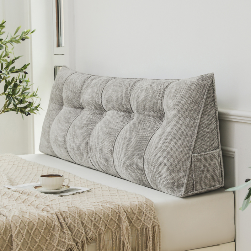 雪芙绒 肌理感 靠l枕床头靠垫软包床上大靠背榻榻米2024新款可拆