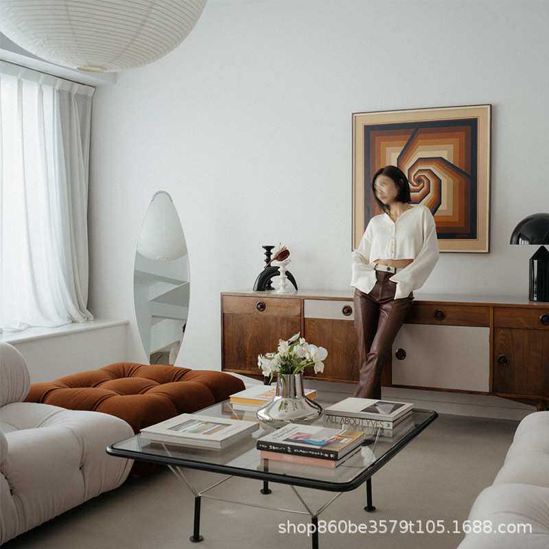 造心家具|中世纪博主摩登简约客厅coffee table办公室玻璃茶几新