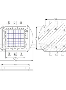 全彩RGB灯珠 大功率90W led光宏30mil封装COB LED灯珠