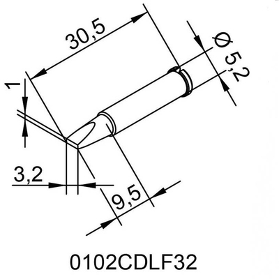 德国 埃莎ERSA 0102CDLF32 凿型烙铁头
