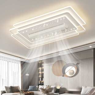 全光谱无叶风扇灯客厅新款风扇灯无扇叶创意智能卧室餐厅灯中山灯