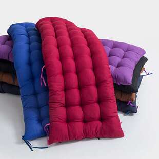 躺椅专用垫子摇摇椅软垫坐垫靠垫一体竹椅子靠背椅垫加厚藤椅加长