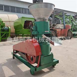 青草秸秆牛羊造粒机畜牧养殖电动颗粒机260型平模饲草成型设备