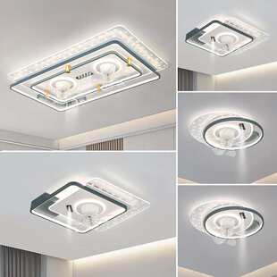 现代简约摇头风扇吸顶灯客厅灯2026年新款卧室灯全屋套餐家用灯具