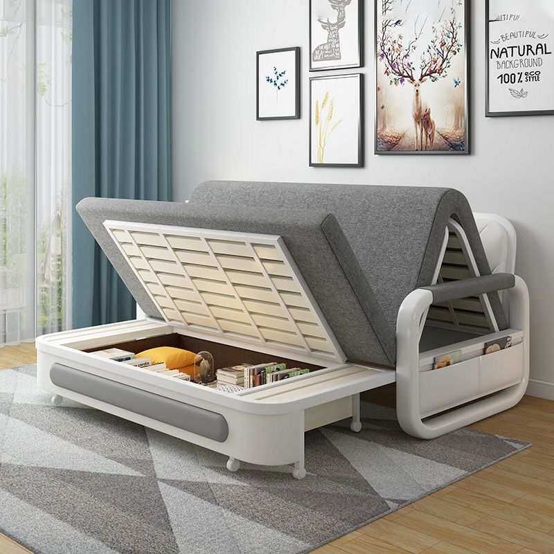 小户型多功能可折叠沙发床储物收纳简约现代乳胶两用双人布艺客厅
