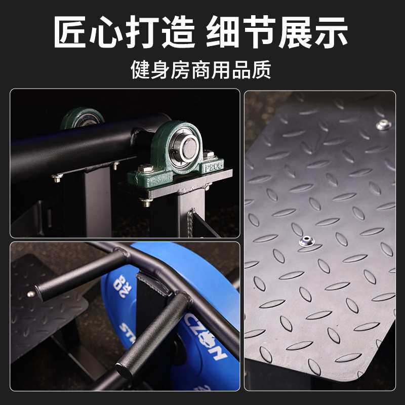 俯身划船拉背训练器杠铃划船把手健身房背部俯身平行核心训练器械