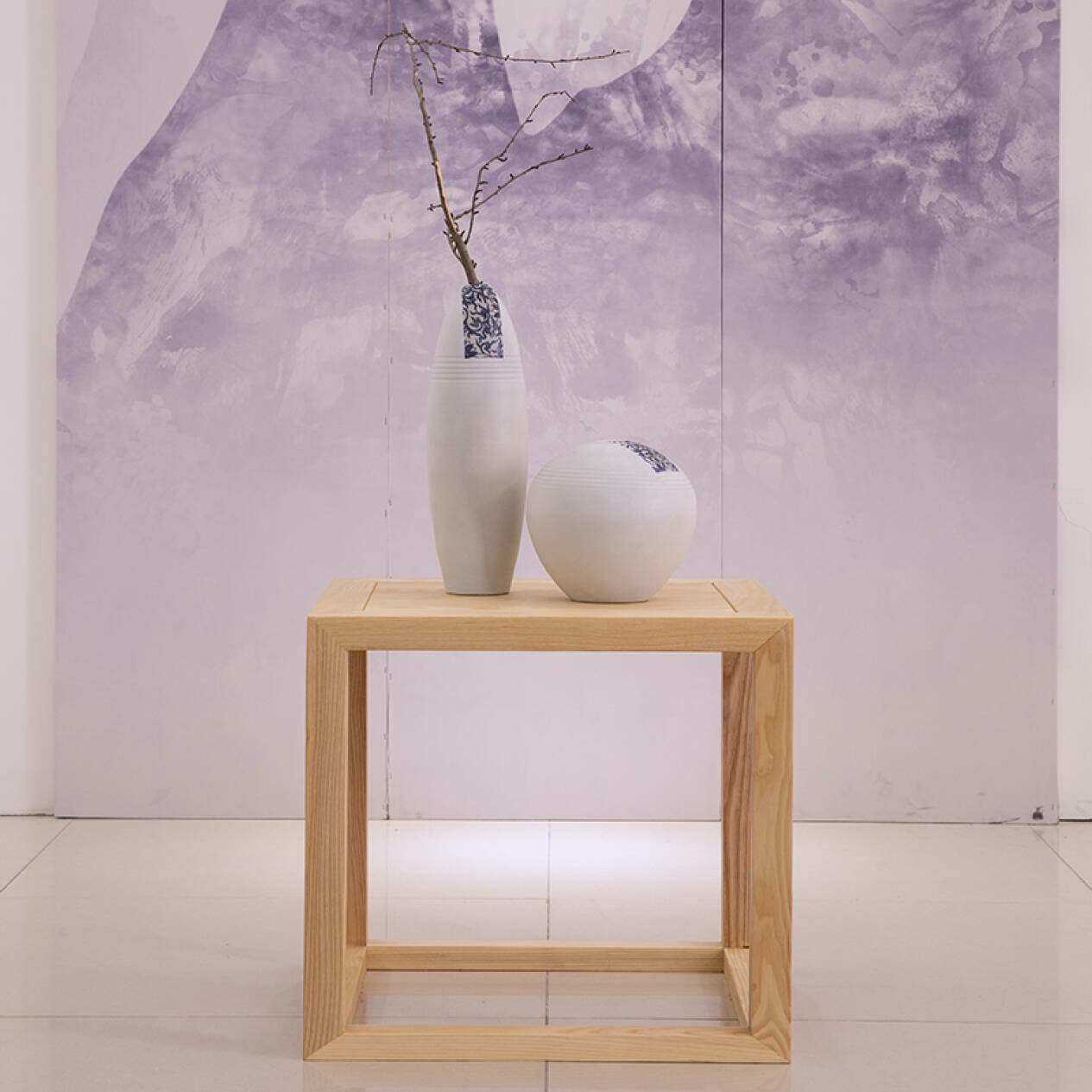 厂家直销新中式全白蜡木方几小茶几禅意客栈民宿客厅实木方凳子