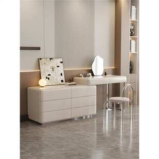 七号公寓梳妆台斗柜一体卧室现代简约床尾柜意式极简转角式化妆桌