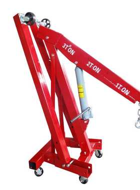 3吨折叠吊机145kg 液压折叠吊机液压吊车发动机吊架