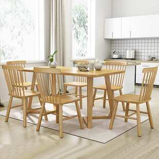 北欧实木餐桌椅家用组合 简约餐桌小户型饭桌全实木餐台餐厅桌子