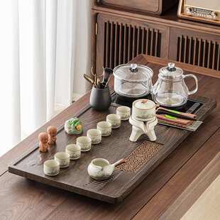 家用茶具套装全自动茶台茶盘底部上水玻璃养生壶功夫紫砂陶瓷一体