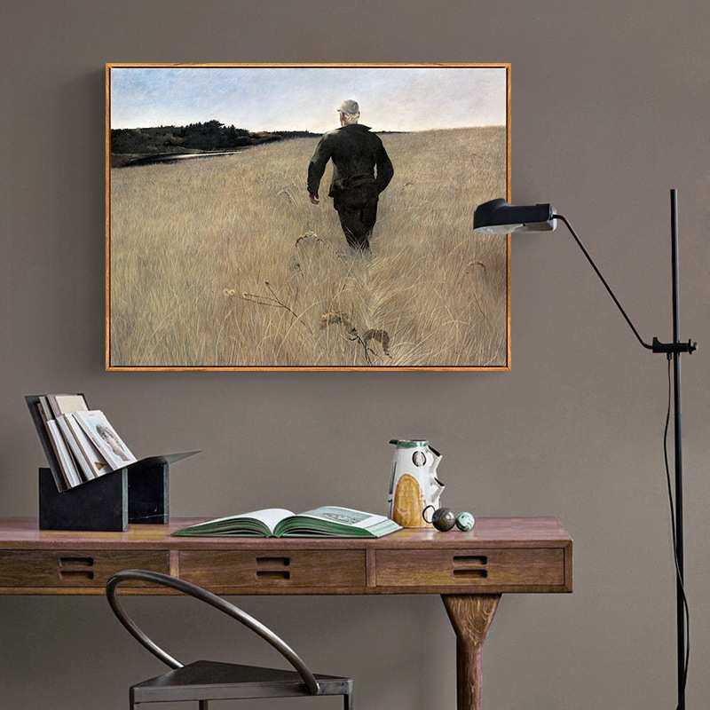 安德鲁怀斯 北欧文艺装饰画小众艺术名画现代 名宿酒店餐厅壁画