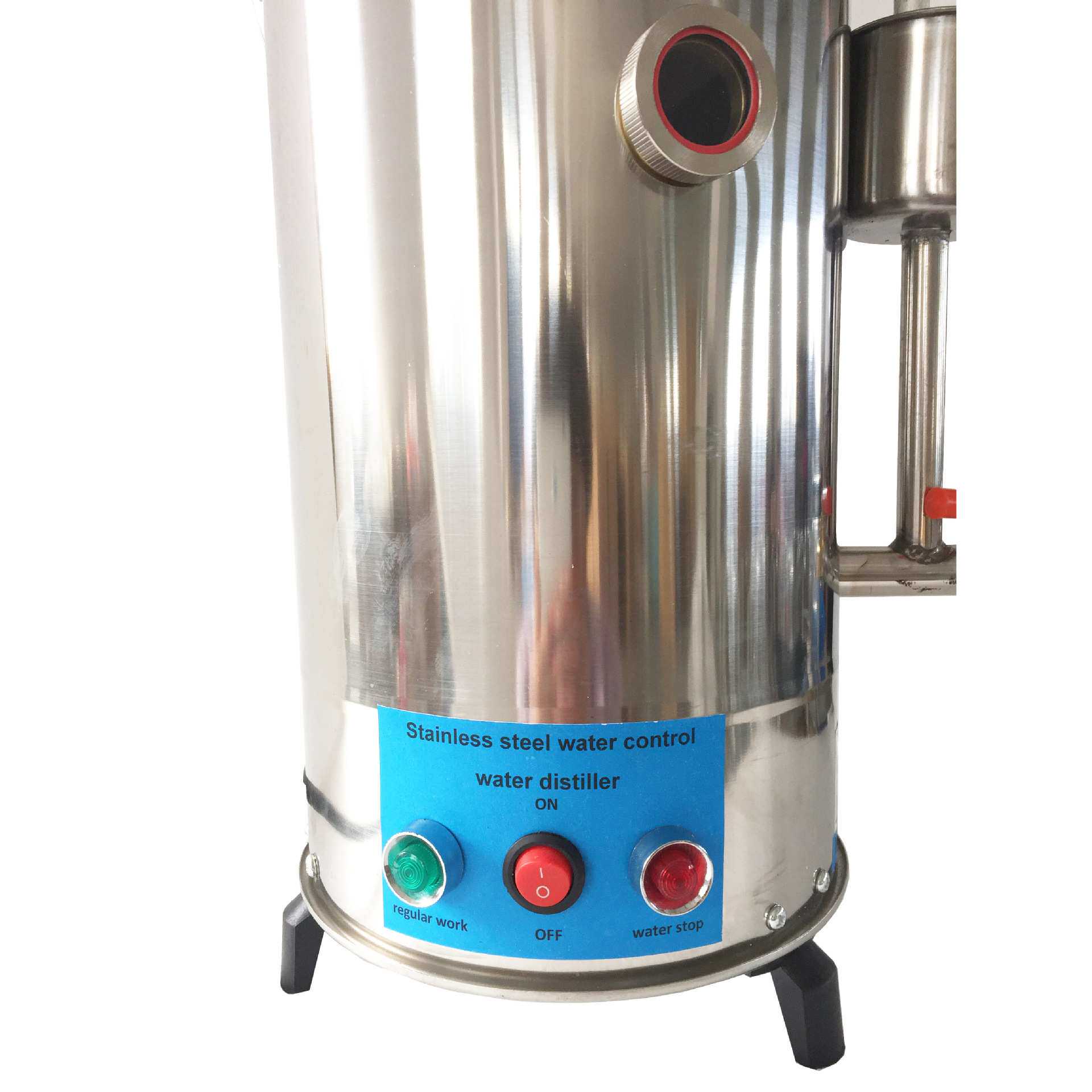 不锈钢电热蒸馏水器 5L/10L/20L  YAZD-10升断水自控蒸馏水器