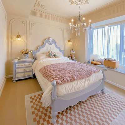 亚历山大维罗纳卧室公主床全实木奢华现代纯手工手绘彩绘描金床