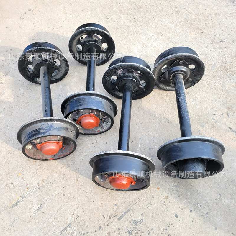 铸钢矿车轮 闭式防尘实心空心加厚矿车轮对 矿用平板车轨道轮