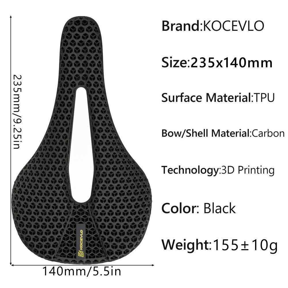 KS07碳纤维3d打印坐垫公路车山地车座垫高强度竞赛骑行自行车坐