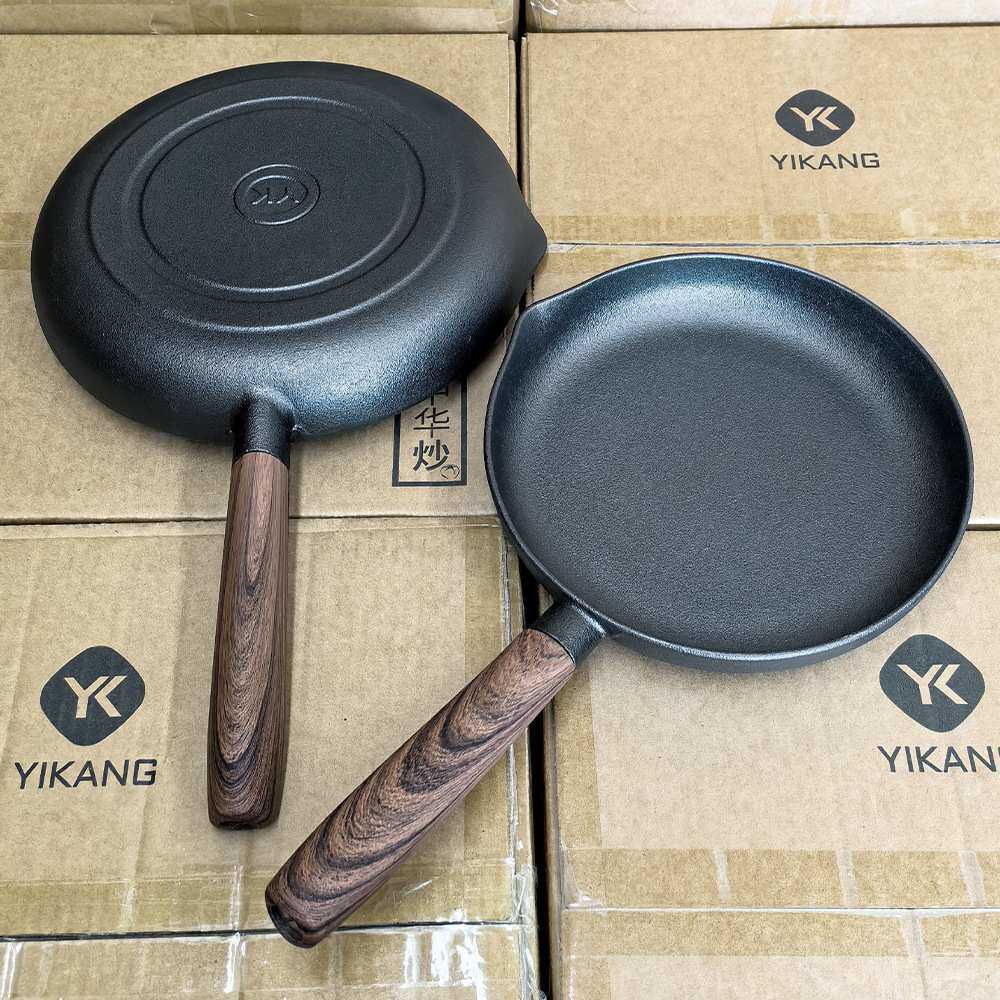 铸铁煎锅平底锅生铁锅煎牛排锅老式不粘锅家用18/22/26cm