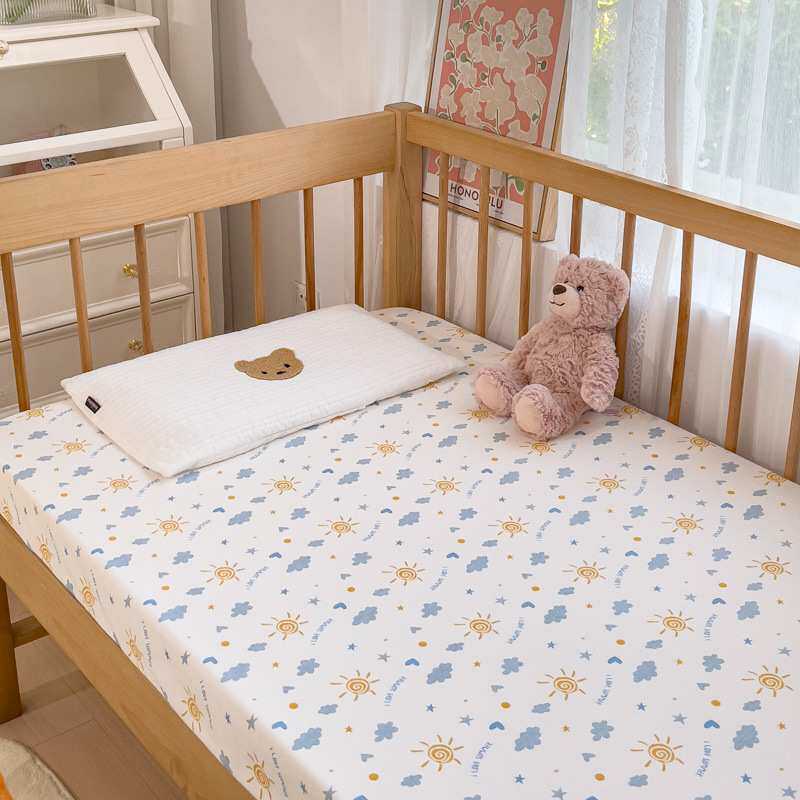 A类母婴级长绒棉婴幼儿防水隔尿床笠幼儿园宝纯棉床笠床垫保护套