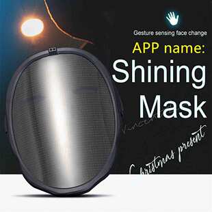 Bluetooth RGB Light Up LED Mask Diy Picture Animation Text H