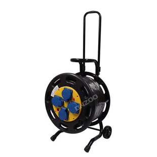 220V家用移动电缆盘绕线盘空盘电线收纳盘卷线器塑料防水电源线盘