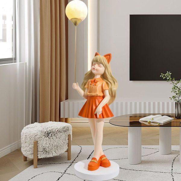猫女郎举灯女孩落地摆件轻奢风客厅公主房时尚家居装饰品乔迁礼品,家居饰品,落地摆件,淘宝优惠券,粉丝福利购,淘宝优惠卷