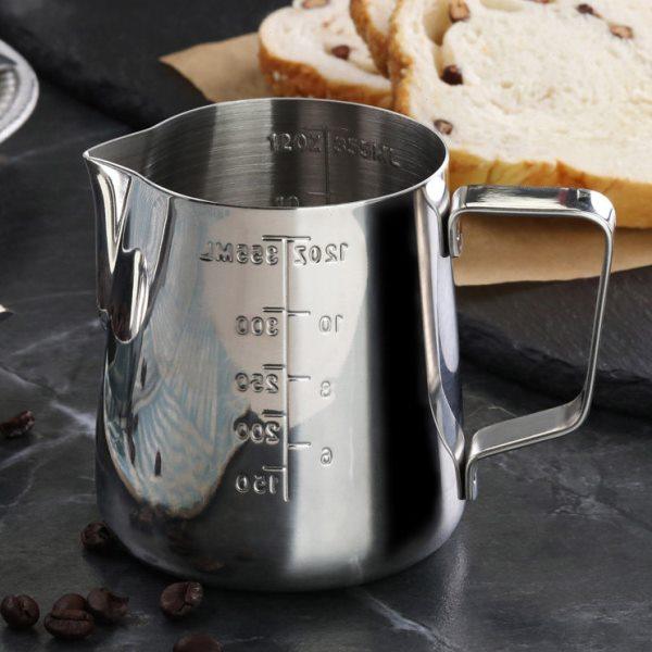 不锈钢拉花杯花式咖啡器具拉花壶奶泡打发打奶杯拿铁缸尖嘴带刻度,餐饮具,拉花缸/拉花杯/打奶缸,淘宝优惠券,粉丝福利购,淘宝优惠卷