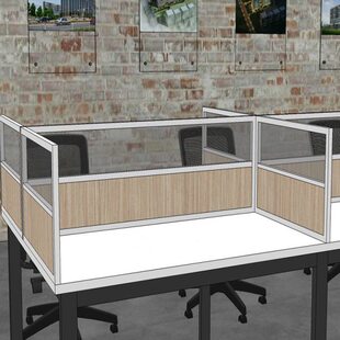 加高侧格桌面工位隔板办公桌屏风围挡挡面隐私挡板隔断隔音办公室