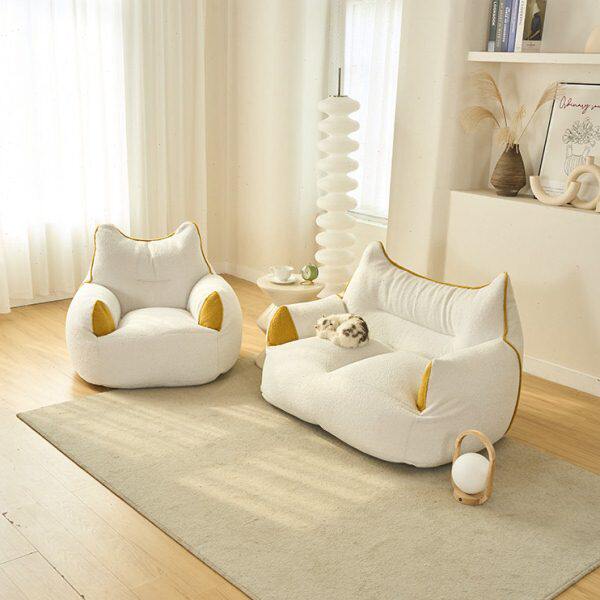绒布懒人沙发可躺榻榻米座椅可爱少女龙猫区单人可坐阅读儿童沙发